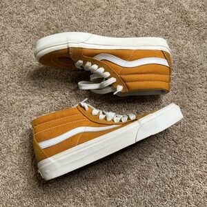 Vans Women's Orange and White Sneakers